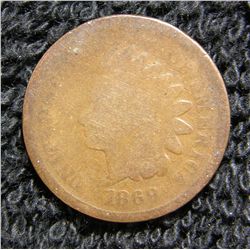 1869/9 Indian Head Cent Rare