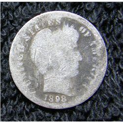 1898 S Barber Dime Better Date