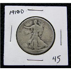 1918 D Walking Liberty Half Dollar