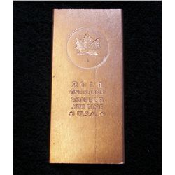 2011 Canadian Maple Leaf 1 Pound .999 Copper Bar