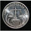 Image 2 : 1985 World Trade Unit 1 Troy Oz .999 Silver Round