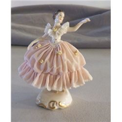 Porcelain Ballerina Figurine Marked Germany approx 4" x H" no chips or cracks