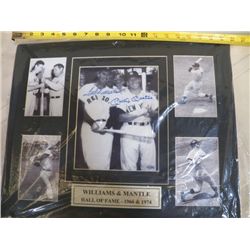Williams & Mantel Autographed Mat With Certificate of Authenticity 20" x 16"