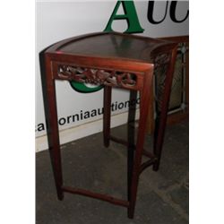 Wooden Ornate Side Table approx 20" x H27" condition is very good