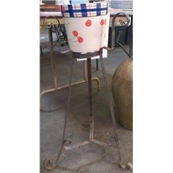 Old Wrought Iron Plant Stand Approx 17" x 31"