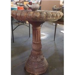 Cement Bird Bath Yard Art 27" WIDE X 36" Tall very heavy this is made of cement