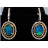 Image 2 : 1.32ct Opal and Diamond Earrings