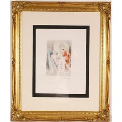 Louis Icart "Enchanted" 1946 Color Etching