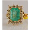 Image 2 : 4.56ct - Emerald and Diamond Ring