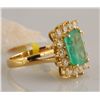 Image 3 : 4.56ct - Emerald and Diamond Ring
