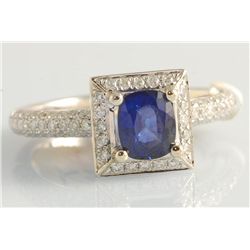 1.38ct Sapphire and Diamond Ring