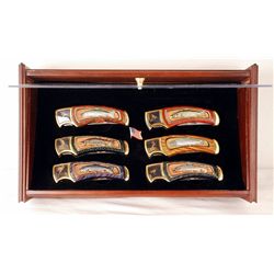 Franklin Mint Trout Collector Knife Set w/Display B