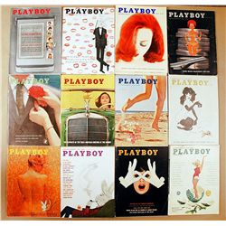 Vintage 1960 Playboy Magazines - 13 Issues