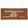 Image 1 : Vintage Cast Iron Segregation Building Sign