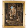 Image 1 : Framed Oil on Sculpted Composition of Holy Street