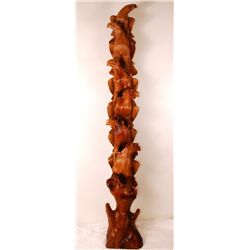 Wooden Flacon Totem Pole