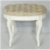 Image 1 : French white scroll foot stool