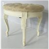 Image 2 : French white scroll foot stool