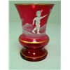 Image 1 : Red & white Mary Gregory vase