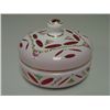 Image 1 : Czechoslovakian cut to red covered candy dish