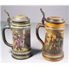 Image 2 : Lot of 2 etched beer steins