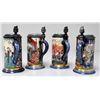 Image 1 : Lot of 4 beer steins