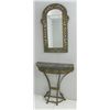 Image 1 : Bronze & marble 2 piece figural console