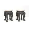 Image 1 : Pair 19th c. Chinese marble top taboret tables