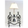 Image 1 : 19th c. wrought  iron pricket candle holder & bell