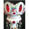 Image 2 : Pair white cut to red lustres with crystals