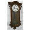 Image 1 : Eastern European antique walnut wall clock