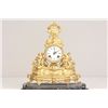 Image 2 : Bronze figural clock on marble base ca mid 20th c.