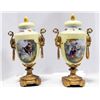 Image 1 : Pair  bronze mounted yellow Sevres vases