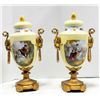 Image 2 : Pair  bronze mounted yellow Sevres vases