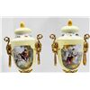 Image 3 : Pair  bronze mounted yellow Sevres vases