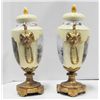 Image 4 : Pair  bronze mounted yellow Sevres vases