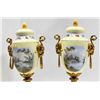 Image 6 : Pair  bronze mounted yellow Sevres vases