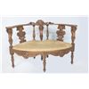 Image 7 : Italian hand carved Victorian demilune loveseat