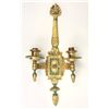 Image 2 : Pair early 20th c. dore bronze 2 light sconces