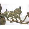 Image 2 : 19th c. bronze Judaica light with "Lions" on arms