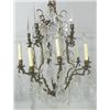 Image 2 : French bronze & crystal 10 light chandelier