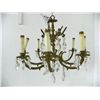 Image 2 : Pair "Swan" sconces & brass chandelier