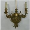Image 4 : Pair "Swan" sconces & brass chandelier