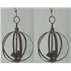 Image 1 : Pair 20th c. iron chandeliers