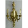 Image 2 : Pair bronze 3 arm sconces with draped urn motif