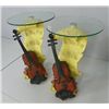 Image 4 : Pair glass top end tables