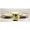 Image 1 : Beleek vase & pair Coalport dessert plates
