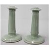Image 3 : Pair Chinese Celadon candlesticks