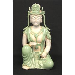 Celadon & bisque Guanyin