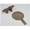 Image 1 : Bronze Asian mirror & Chinese pillow